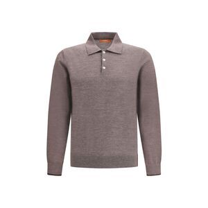 Cruna Men Knitted Long Sleeved Polo Shirt